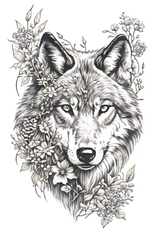 Wildflowers Wolf