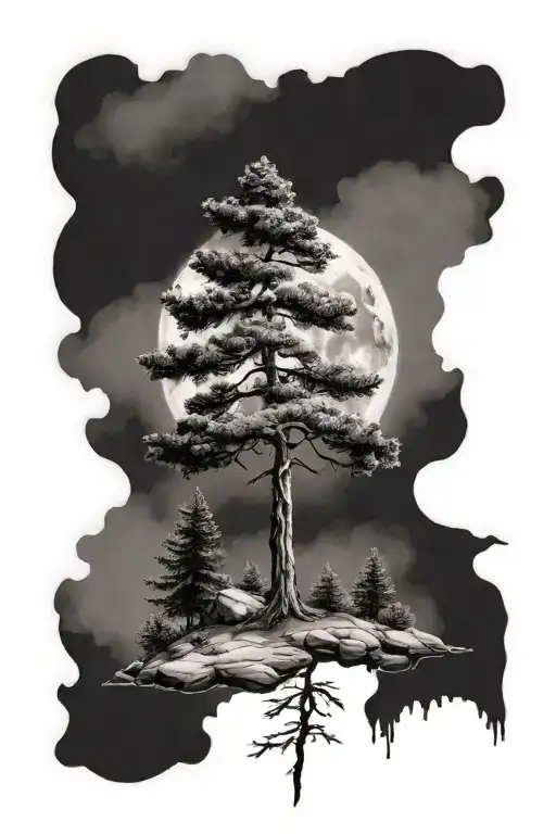 Pine Tree With Small Semicolon