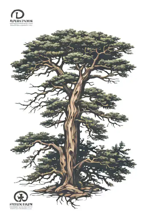 Limber Pine Tree With Small Semicolon No Background