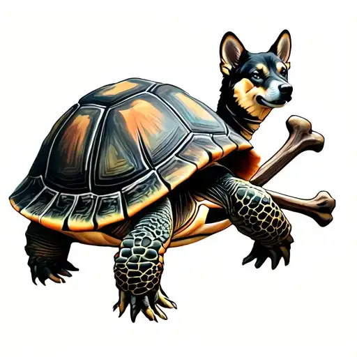 Turtle And Crossbones With A Dogecoin Shell
