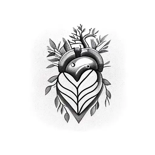 Heart And Eye With Forest Background