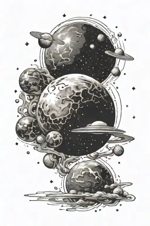 Sky And Stars And Planet