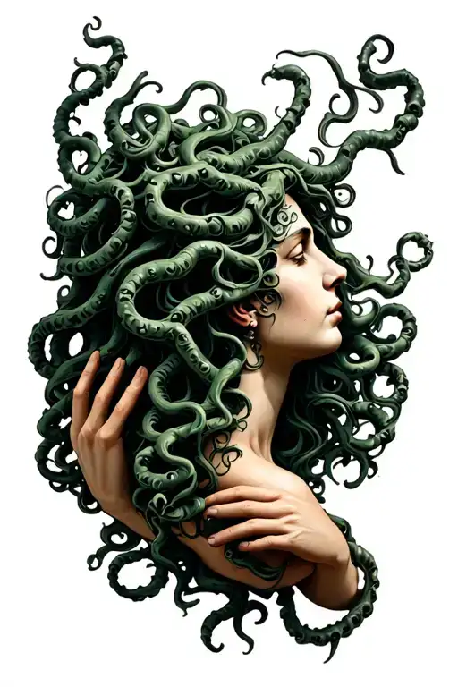 Medusa Holding The Head