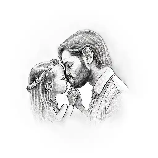 Knight Kissing His Daughter In The Forehead