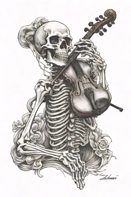 Skeleton Playing The Violin