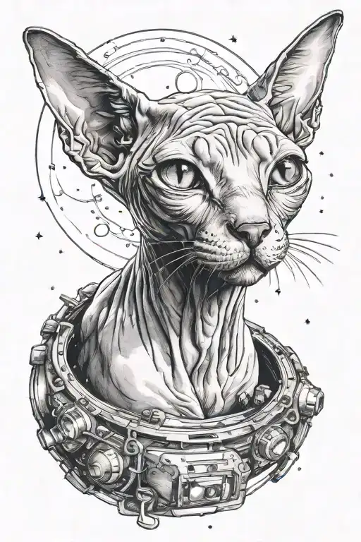 Sphynx Cat In Space