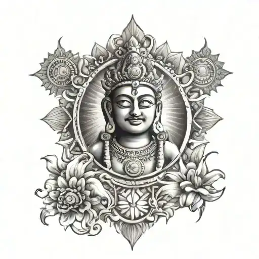 Lord Surya Bhan With Sun