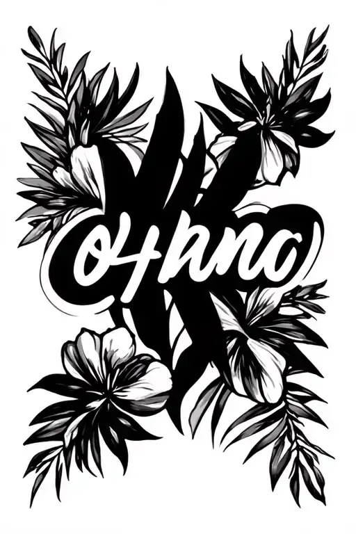 Ohana Word With Background