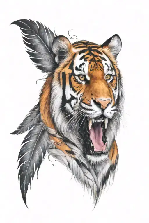 Tiger With Feathers