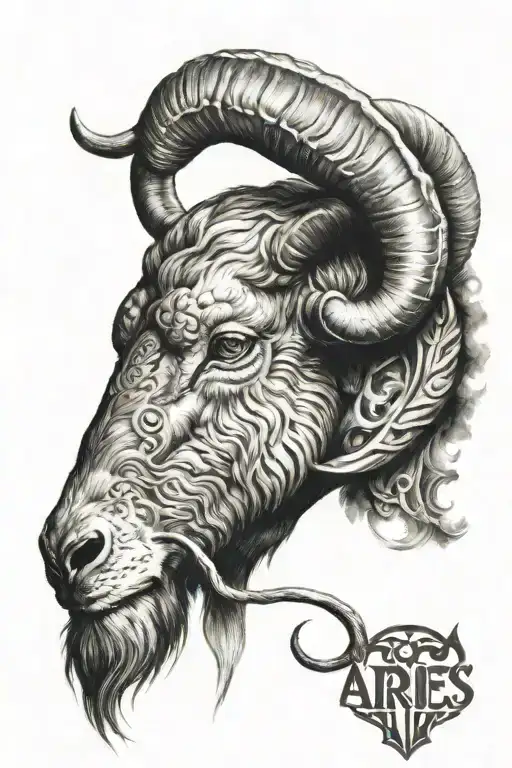 Aries Zodiac Sign Tattoo Inspired