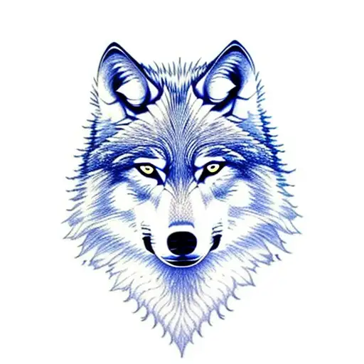 Wolf With A Moon Above