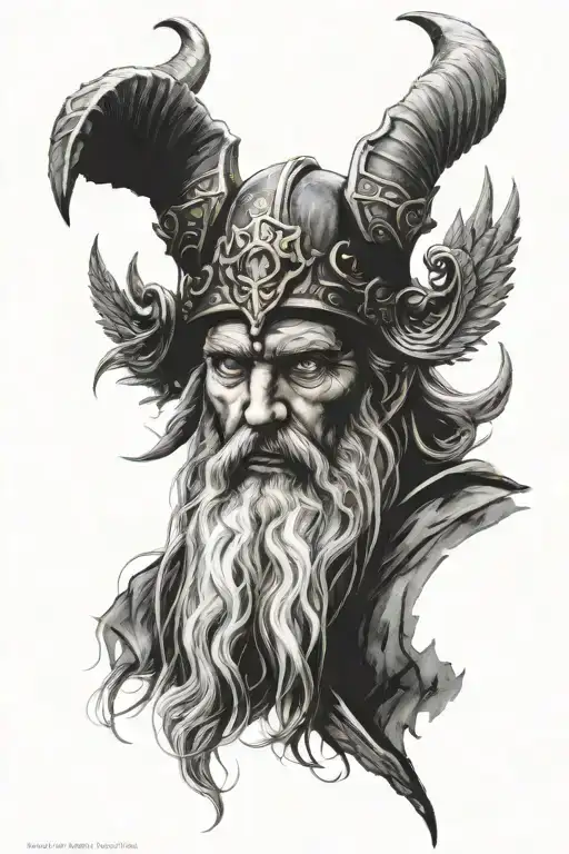 Odin Face Tatoo