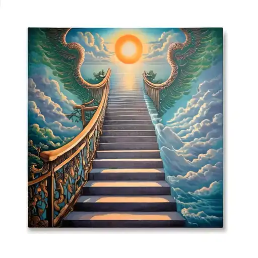 Stairs And Asia To Heaven