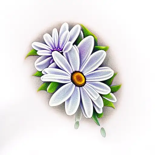 Daisy With Tiny Sleeping Dragon