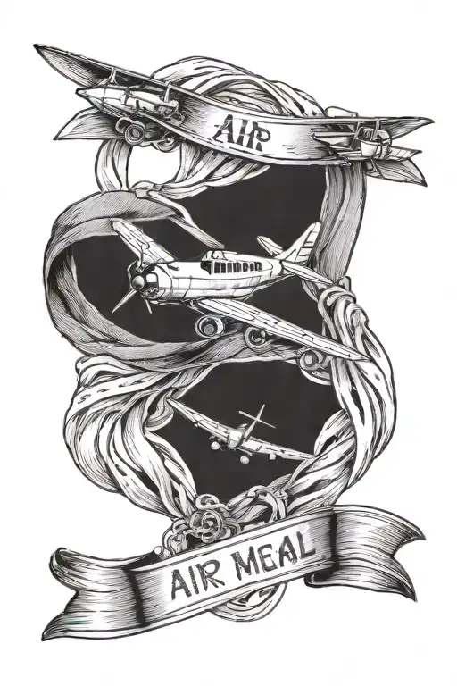 Air Medal Ribbon With Medical Airplane