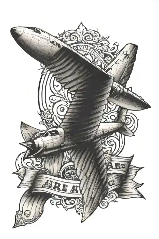 Air Medal Ribbon With Medical Airplane