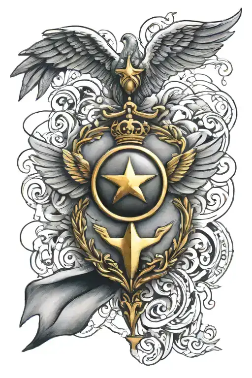 Military Air Medal In Color