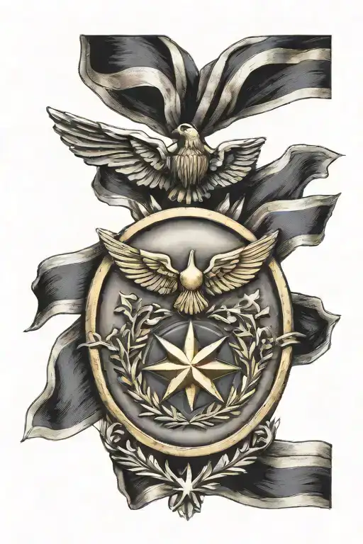 Military Air Medal In Color