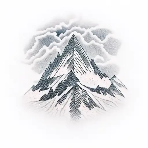 A Mountain Peak Made Up Of Intricate Smoke Patterns