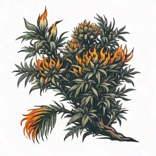 Bush On Fire Without Burning