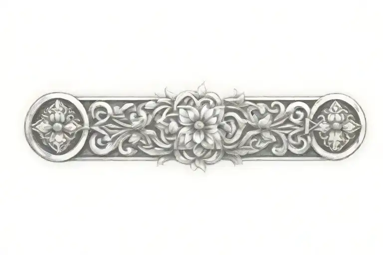 Celtic Knot Design With Flowers