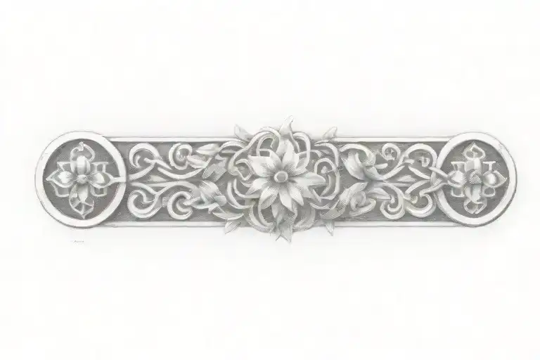 Celtic Knot Design With Flowers