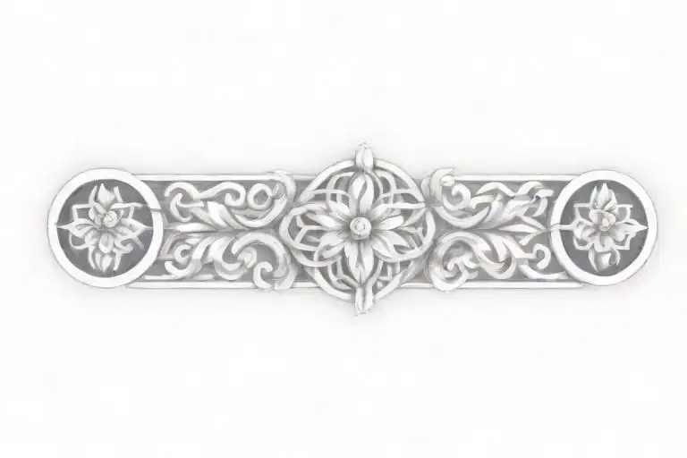 Celtic Knot Design With Flowers