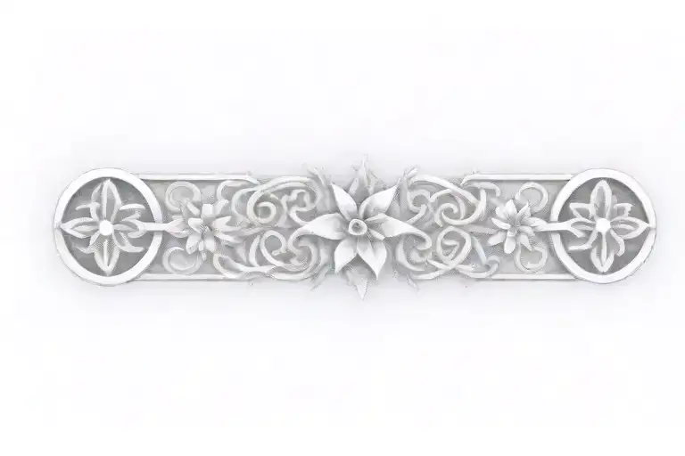 Celtic Knot Design With Flowers