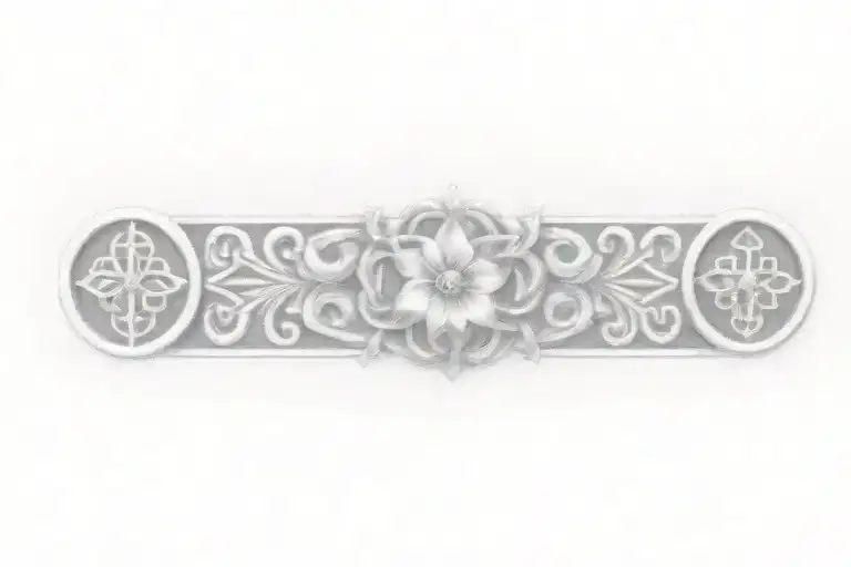 Celtic Knot Design With Flowers