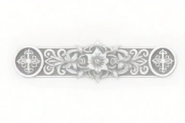 Celtic Knot Design With Flowers