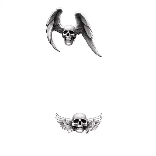 An Angel And A Skull