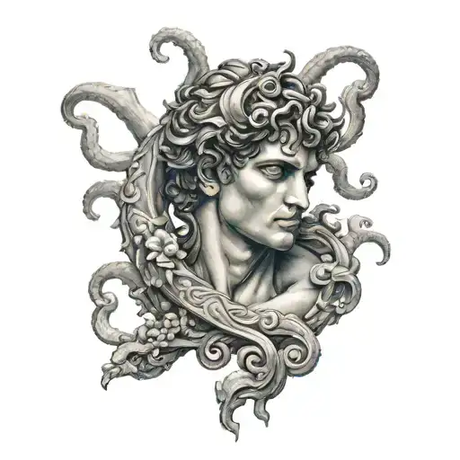 Perseus Holding Medusa Head