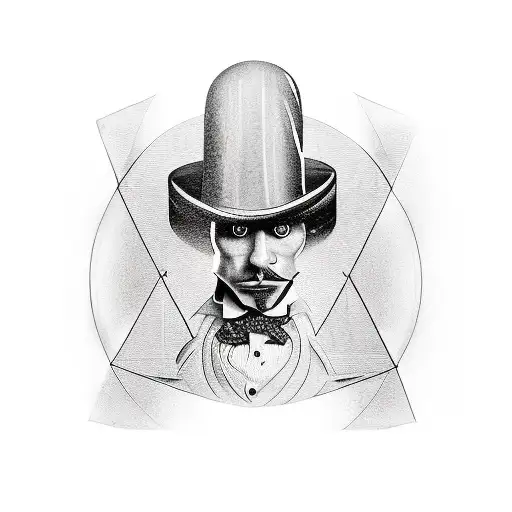 A Man Top Hat Dark Moon London Architeture