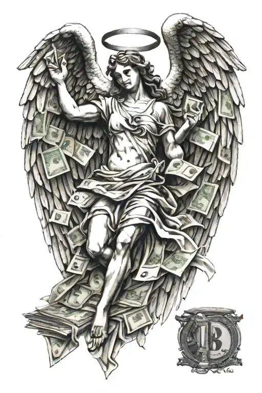 Money And Angel With Wings