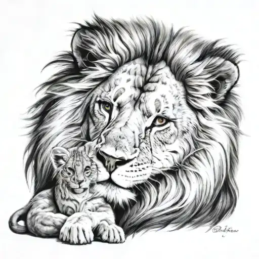 Lion And Daughter