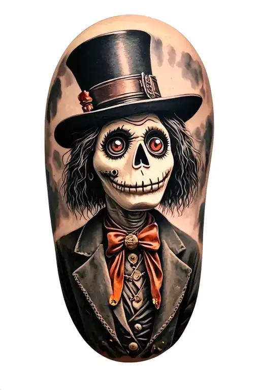 Cute Stitched Voodoo Puppet With Cylinder Hat