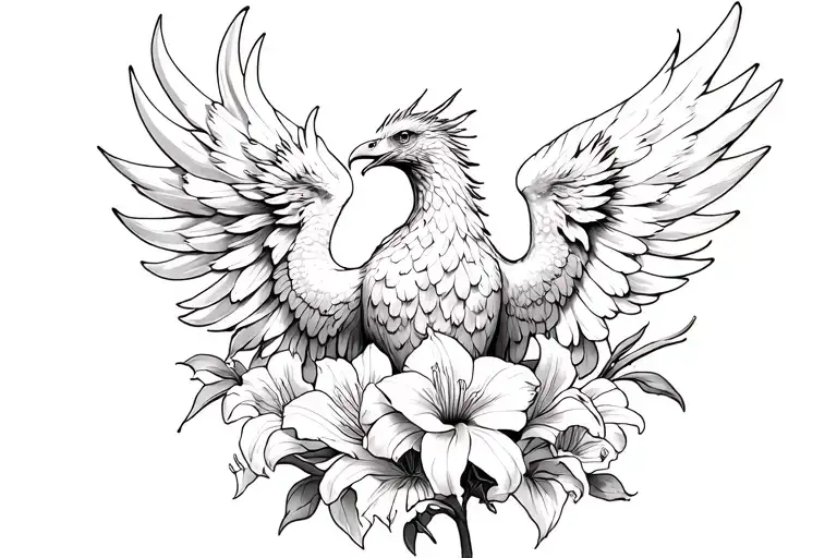 Phoenix Rising From Gladiolus Flower