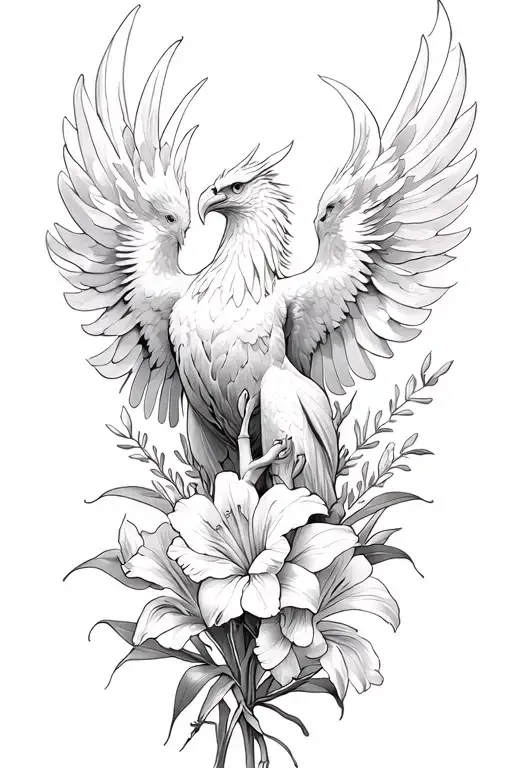 Phoenix Rising From Gladiolus Flower