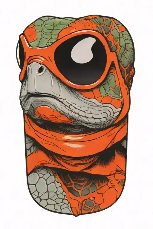 A Turtle Wearing Sunglasses On His Face While Sitting