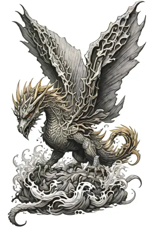 Volcanic Phoenix Dragon Emerging