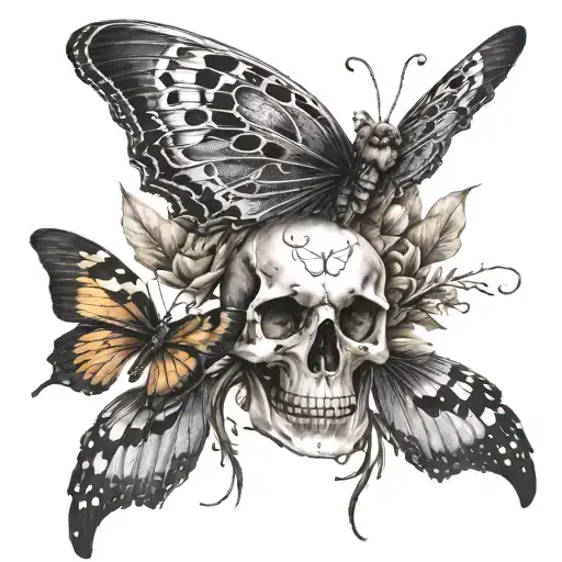 Skull Butterfly Wings