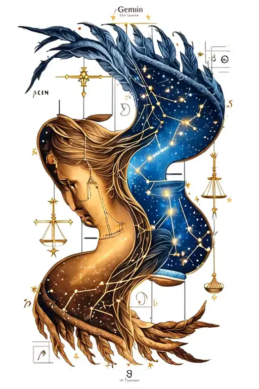 Zodiac Sign Gemini And Libra Constellation