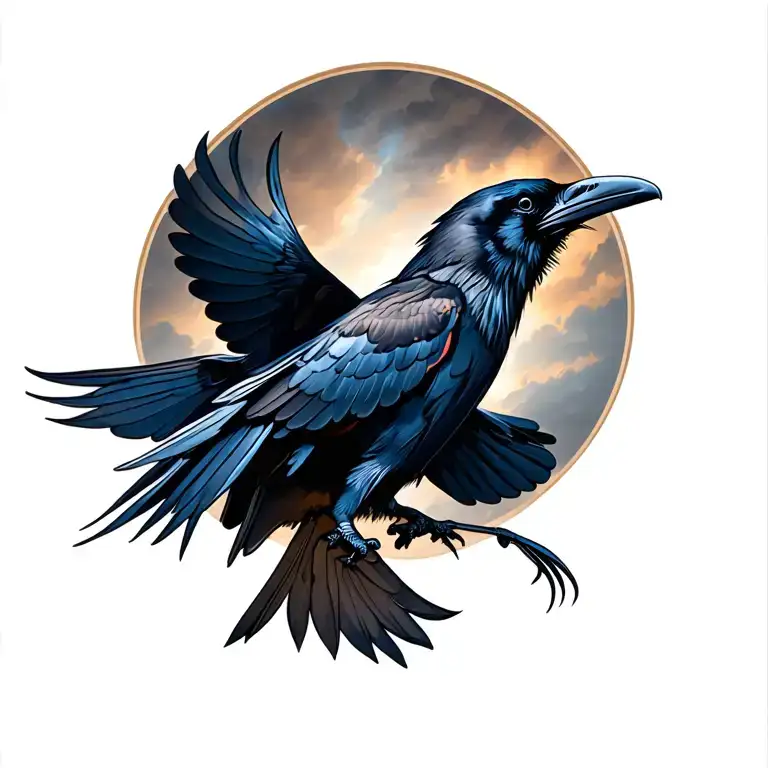 Raven Flying