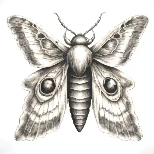 Moth With Human Eyes On The Wings