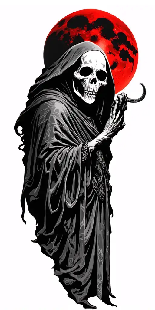 Grim Reaper Red Moon Rising