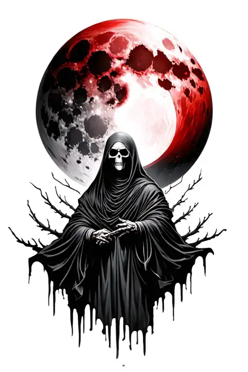 Grim Reaper Red Moon Rising
