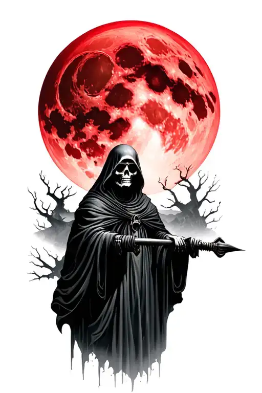 Grim Reaper Red Moon Rising