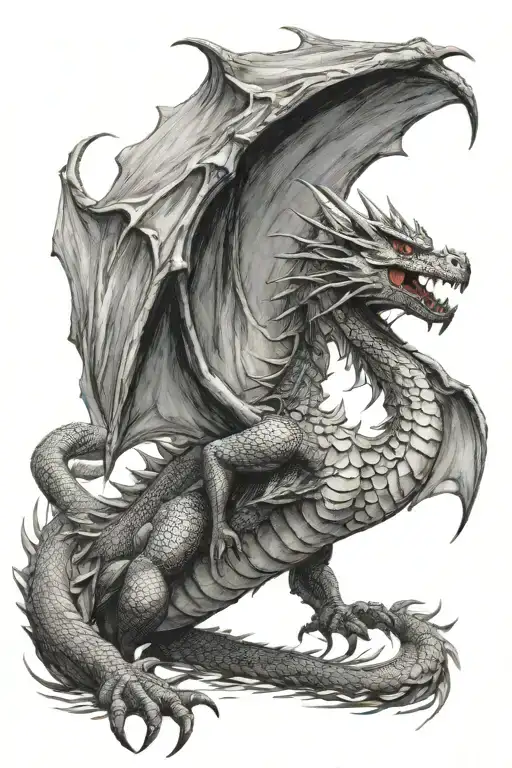 Dragon Spiting Fire Breathing Dragon