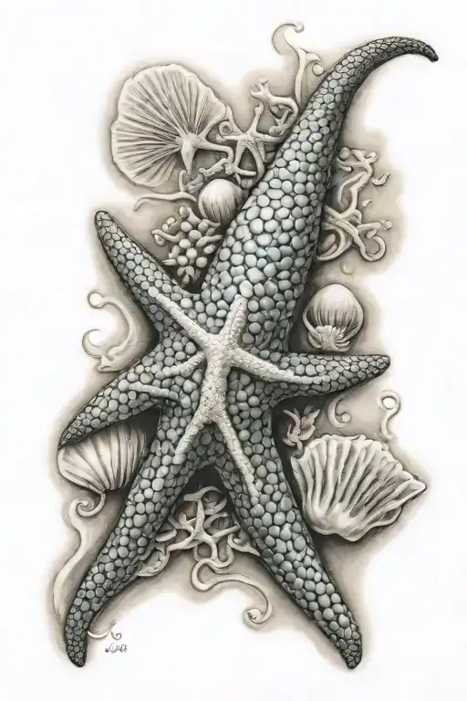 Mermaid Starfish Sea Shell Sea
