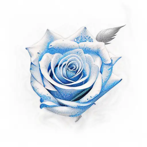 Blue Rose With Wather